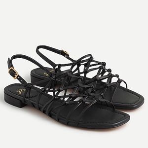 NIB J.Crew Abbie Knotted Leather Sandals 9.5